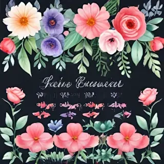 watercolor flowers clipart