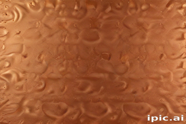 Textured Surface of Copper with Unique Patterns and Warm Tones