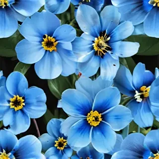 blue flowers transparent