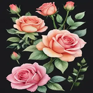 watercolor roses png