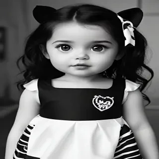 cute black and white
