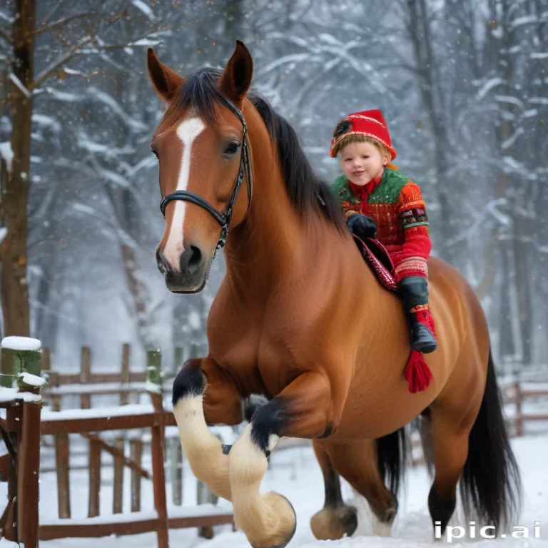 merry christmas images with horses
