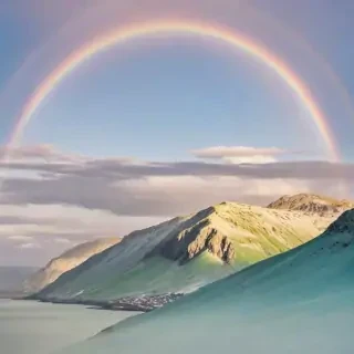 pastel coloured rainbow