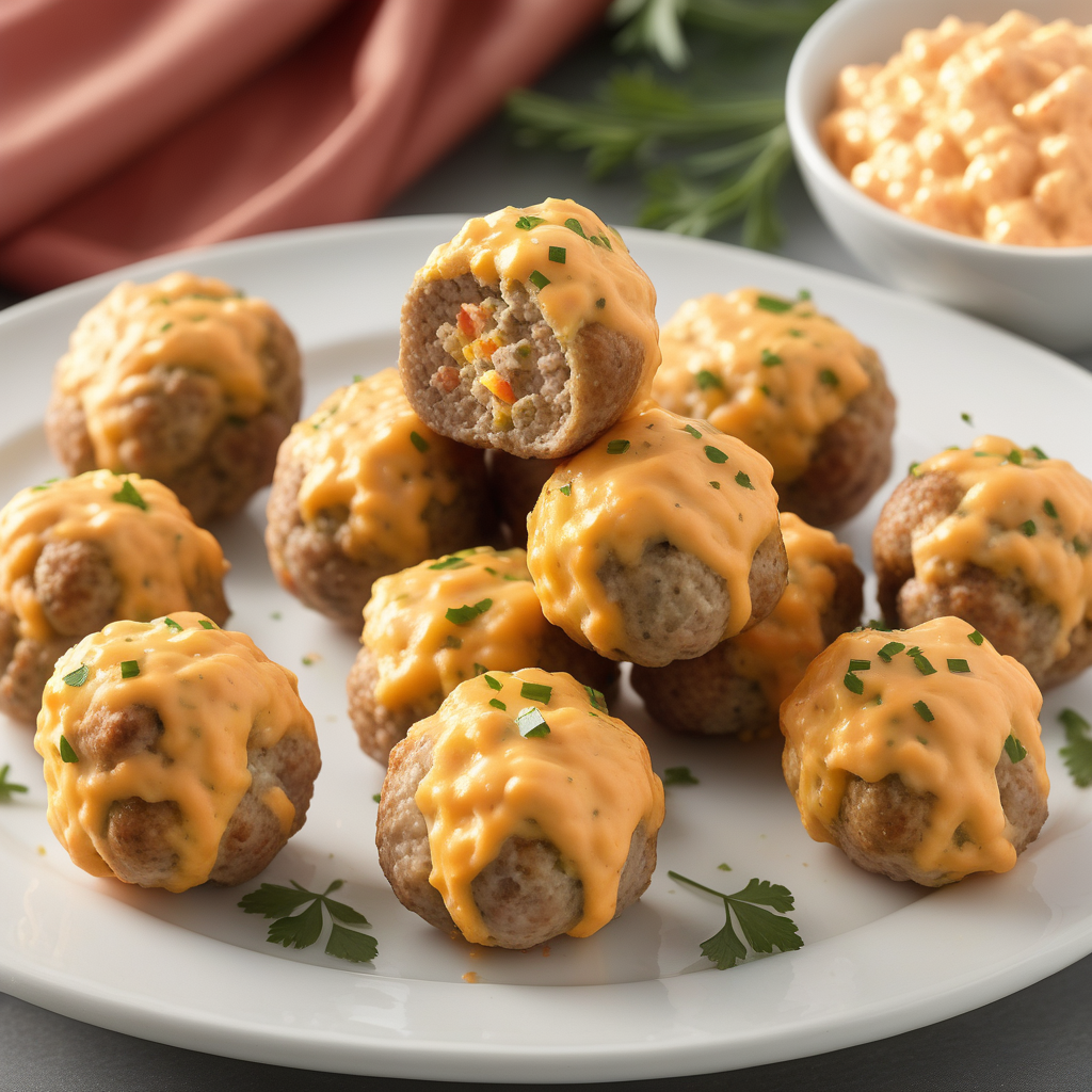 sausage balls with pimento cheese