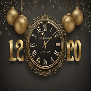 happy new year vintage