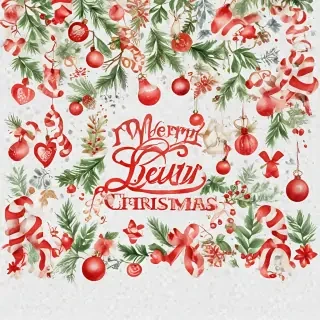 merry christmas clip art transparent background