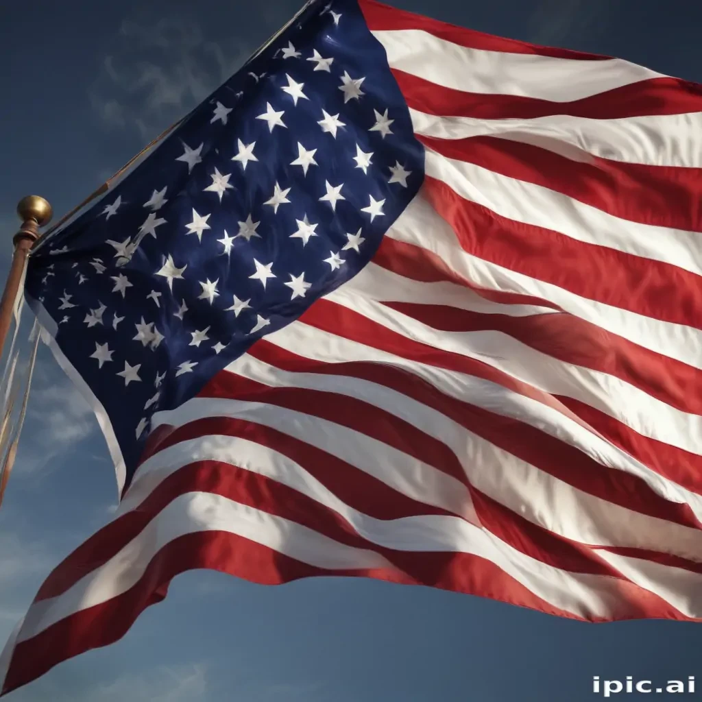 american flag waving png