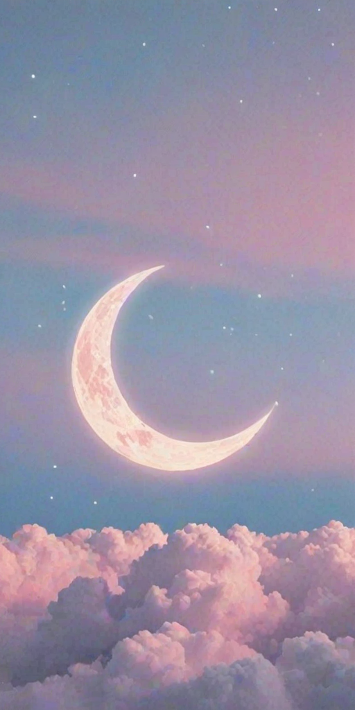 pastel aesthetic moon wallpaper