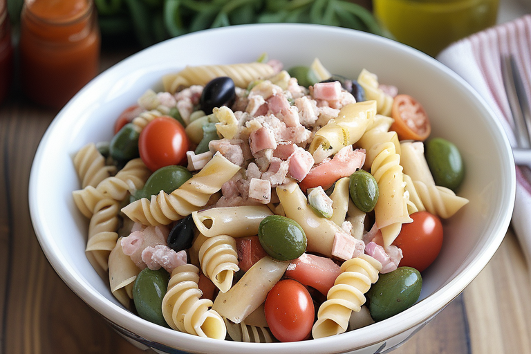 pasta salad with olive garden dressing