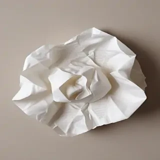 crumpled up paper