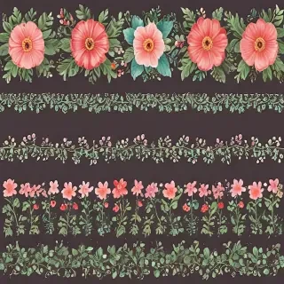 floral borders clipart