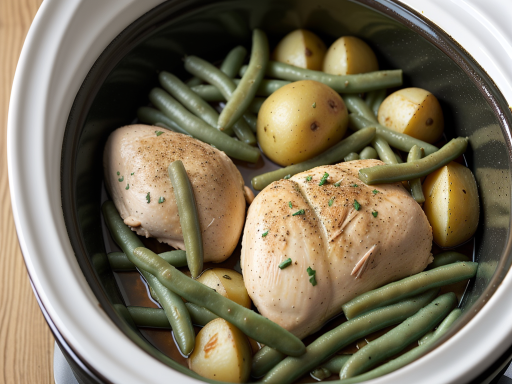 crockpot chicken green beans and potatoes