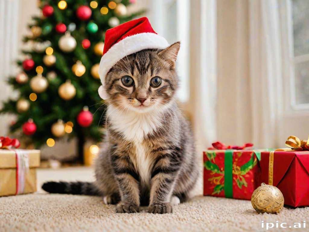 pictures of cats for christmas