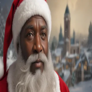 image of black santa