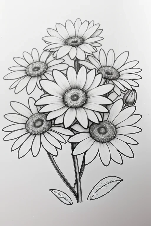 flower drawing pictures