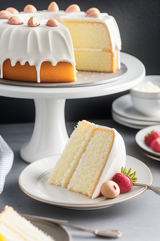 white almond sour cream cake