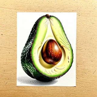 avocado drawing