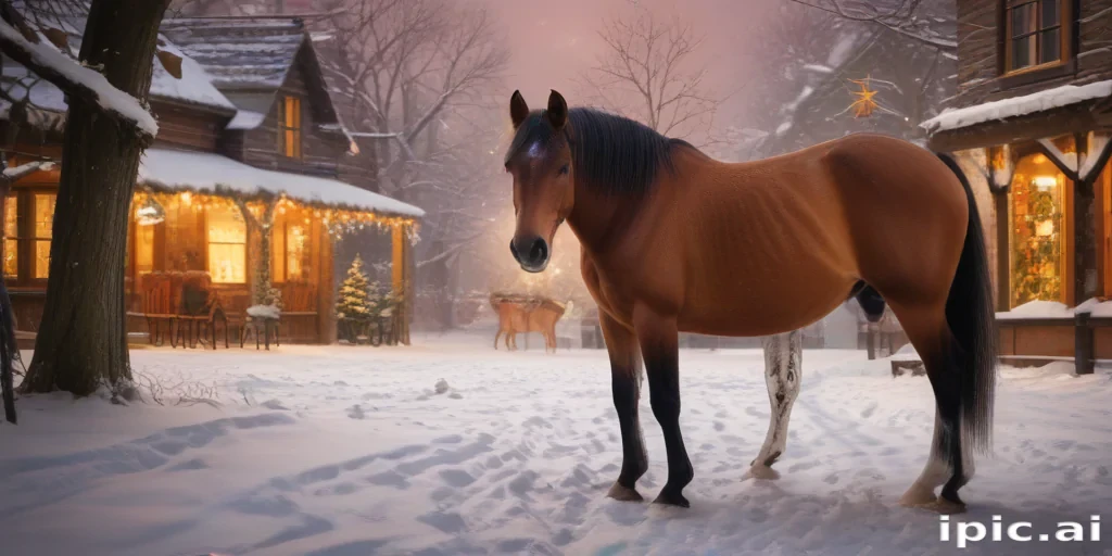merry christmas images with horses