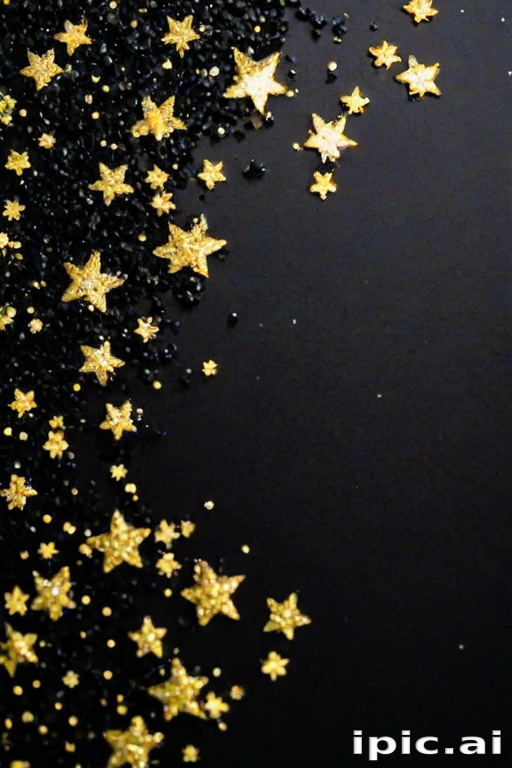 black background with glitter