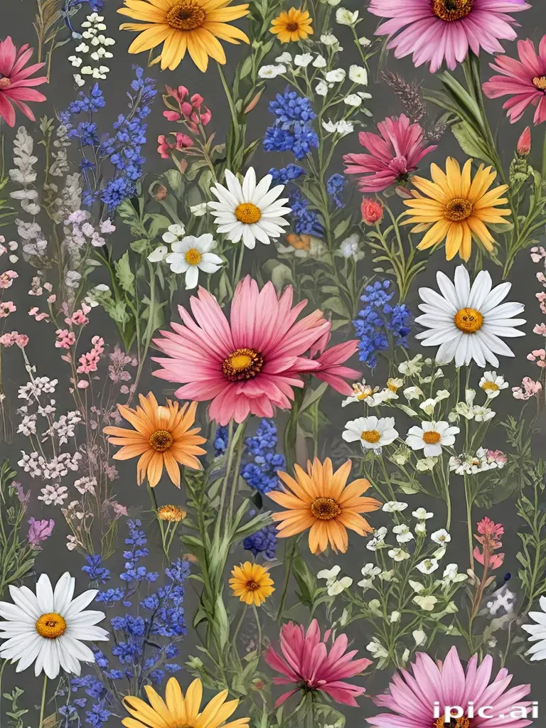 wildflowers transparent background