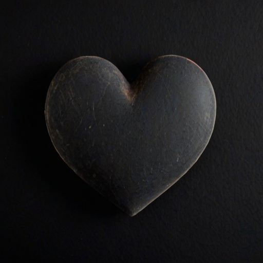 heart with black background
