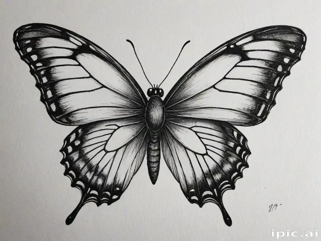 buterfly sketch