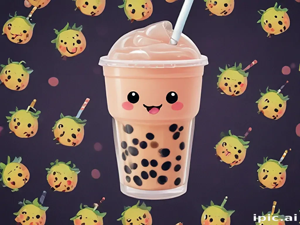 cute boba tea wallpapers