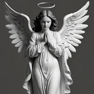 angel clip art black and white