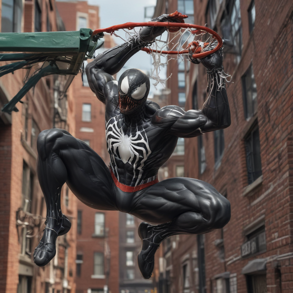 venom Dunking on Spiderman