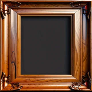 wooden picture frame png