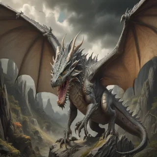 cartoon drawing of a dragon