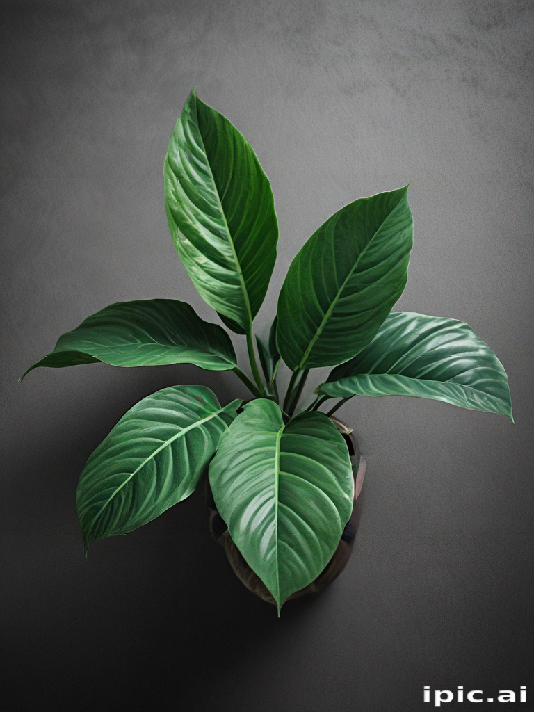 Vibrant Green Plant with Lush Leaves in a Decorative Pot
