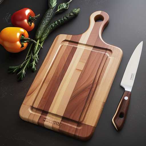 wooden cutting boards with handle