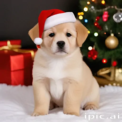 puppy christmas dog wallpaper