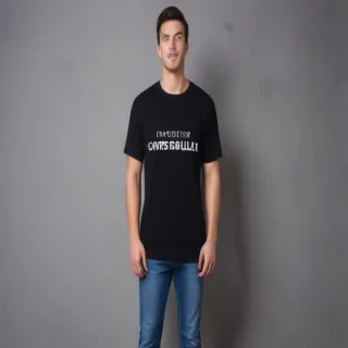 black t shirt mockup free