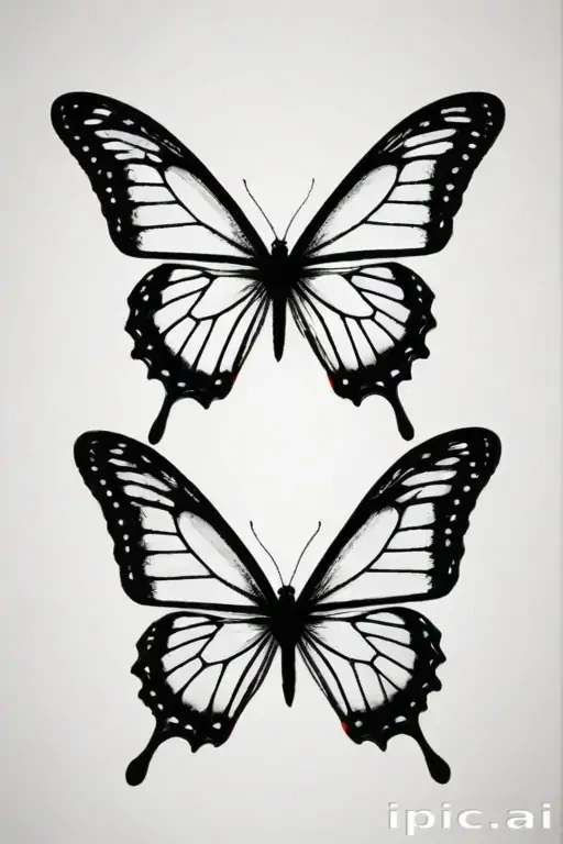 black butterfly outline