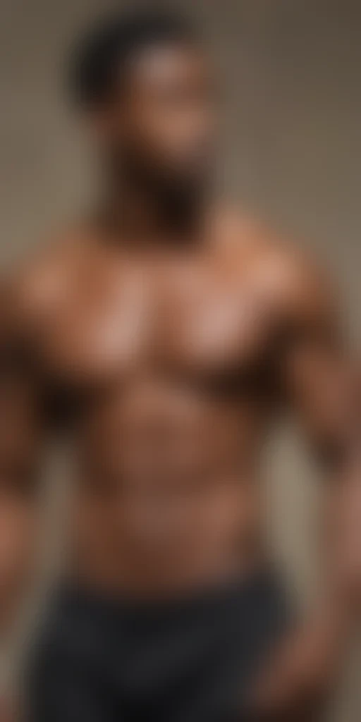 black shirtless man