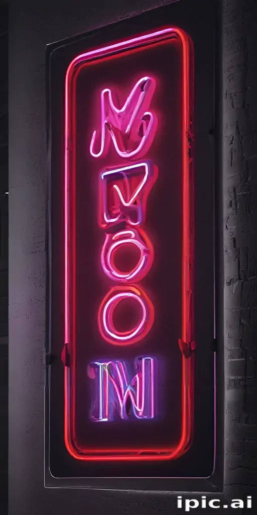 neon sign mockup