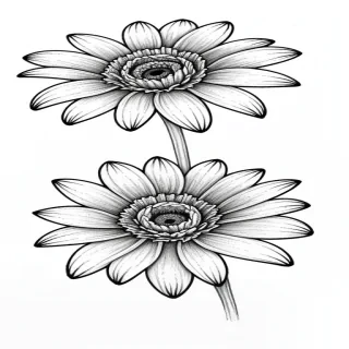 flower drawing with color