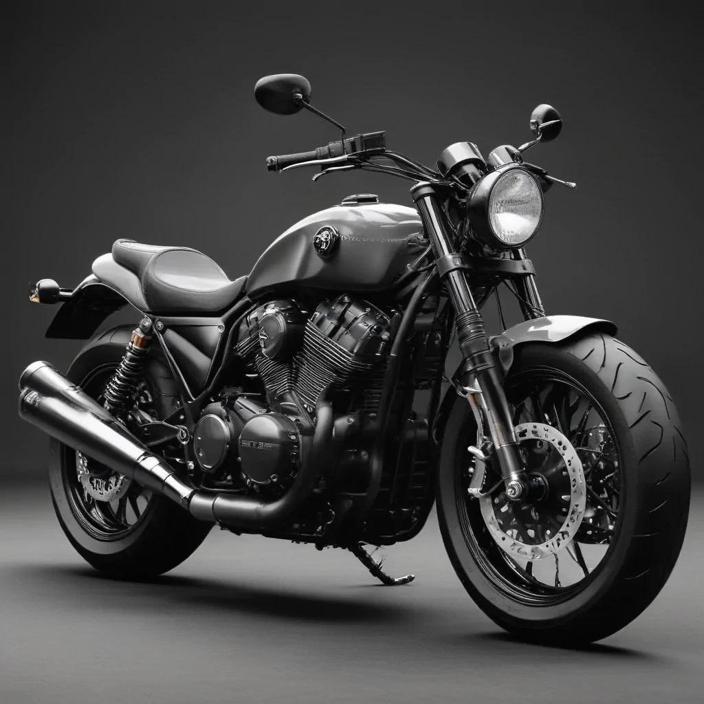 motorcycle clipart black and white