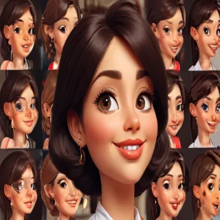 brunette cartoon characters