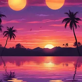 cute sunset backgrounds