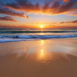 beach background sunset