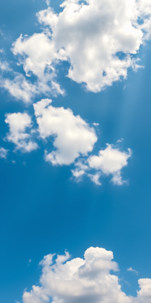 high-resolution image of a bright blue sky filled with fluffy white clouds, taken with a DSLR camera at 18mm focal length, f/8 aperture, ISO 100, in landscape orientation, using a wide-angle lens, with natural lighting to enhance clarity and color vibrancy