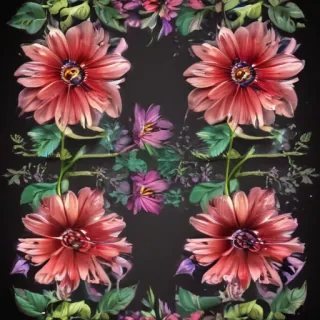 color drawings of flowers