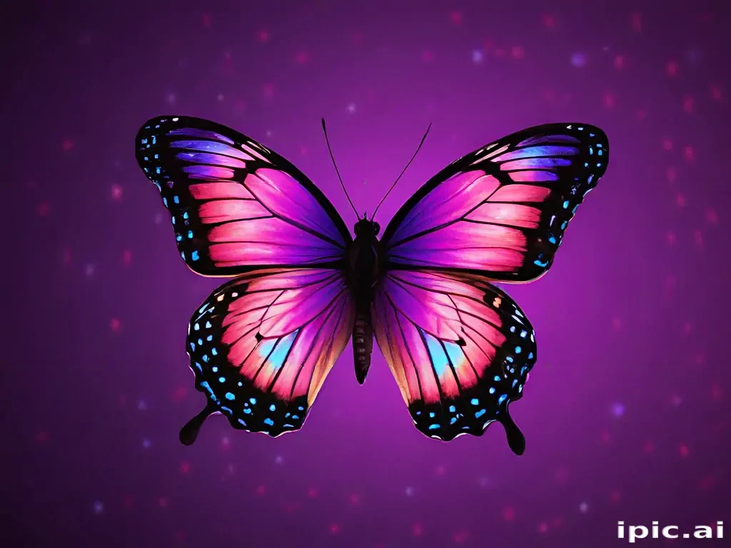 neon butterfly wallpaper