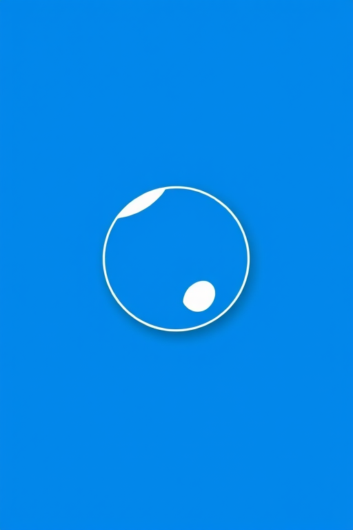 Create a high-resolution image of a minimalist white and blue Drupal logo on a solid blue background using a DSLR camera with a 50mm lens, f/1.8 aperture, ISO 100, placed at eye level.
