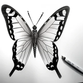 drawing butterfly