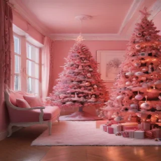 pink christmas aesthetic