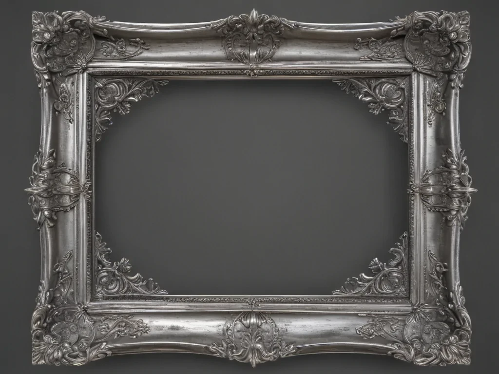 silver picture frame png